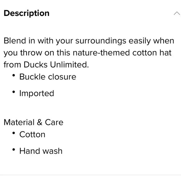 NWT Ducks Unlimited Shadow Grass Camo Men's Cap/Hat One Size Fits All - Picture 3 of 3